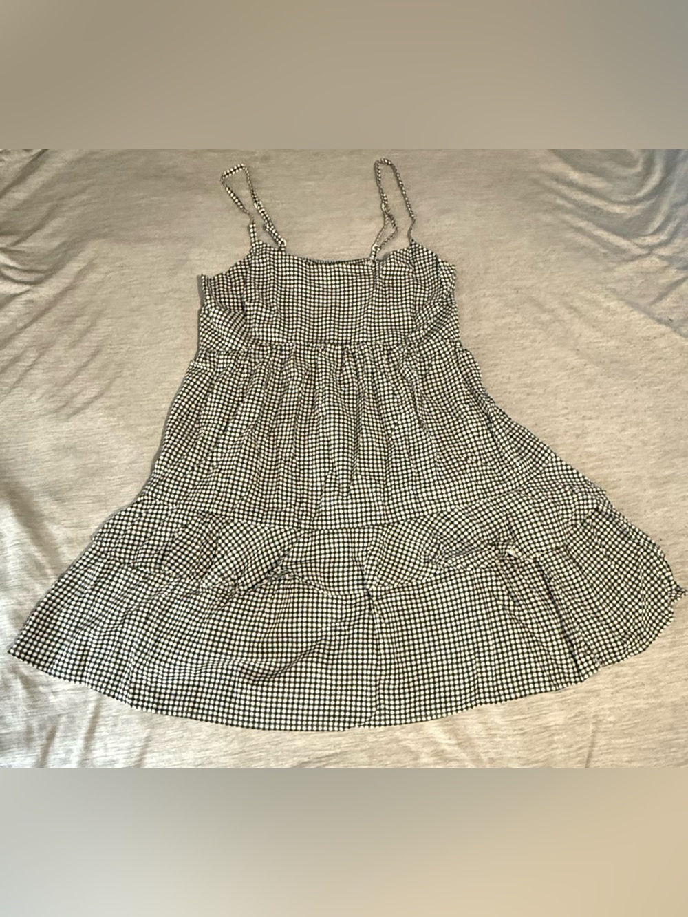 SO Black and White Gingham Dress with Pink Label